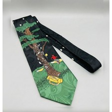 Vintage Men's Necktie A. Rogers Angry Golfer Novelty Funny Cute Novelty