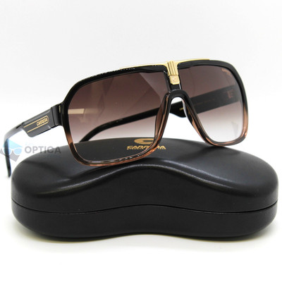 New Carrera 1014 Men's Black / Brown Gradient Sunglasses Pilot UV Protective R60
