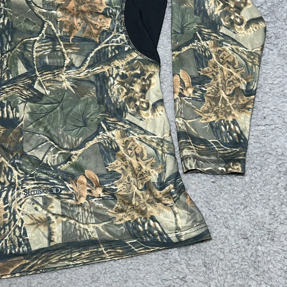 Cabela's Seclusion 3D Hardwood Men's Size XL Reg Shirt Long Sleeve Crewneck Camo - Image 4 of 4