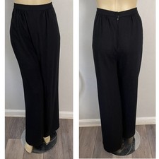 Vtg Givenchy Sport Ultra High Rise Wide Leg Fully Lined Wool Trousers 10-26Wx32L