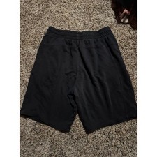 Under Armour Mens Black Athletic Gym Training Shorts Graphic Logo Size Large