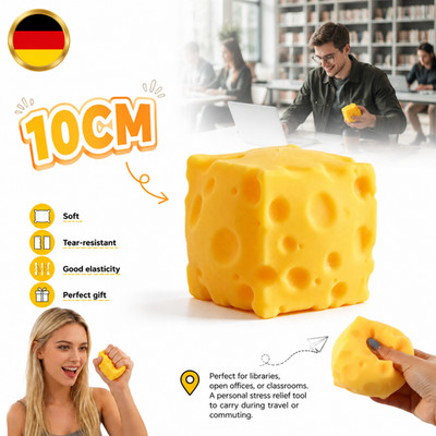Käse-Squishy Anti-Stress-Spielzeug Sensorisch Geräuschlos TPR-Gummi Erwachsene