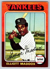 Elliott Maddox 1975 Topps #113 New York Yankees See Photos