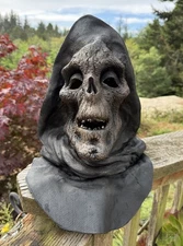 Grim Reaper Latex Halloween Mask 1997 The Paper Magic Group Adult Scary Full