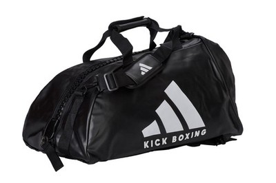 adidas 2in1 Bag Kickboxing black/white PU, adiACC051KB- BackPack - Ruck-Sack -