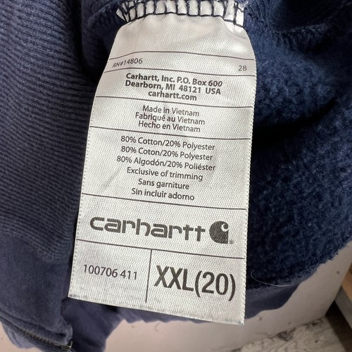 Carhartt Sweater Womens 2XL XXL Blue Full Zip Sweatshirt Spellout Mock Neck - Bild 9 von 11
