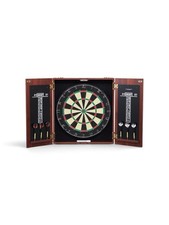 Prescott Bristle Dartboard Cabinet Set, Official Size Dart Board