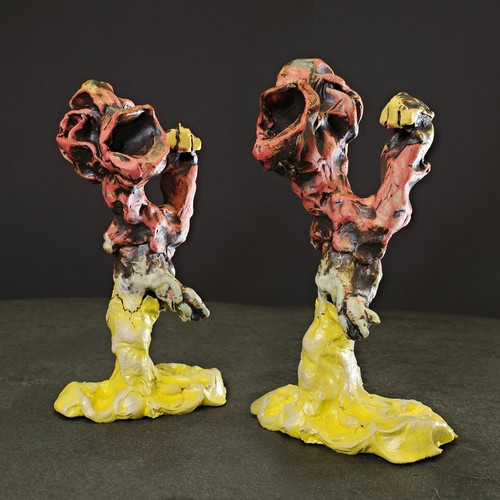 Sculpture "The Scream" unique ceramic Prof.em Andreas Loeschner-Gornau