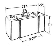 Jaz Products 200-010-01 Fuel Cell - Circle Track - 10 Gal - 25 In Wide X 9 In Jaz Products 200-010-01 Fuel Cell - Circle Track - 10 Gal - 25 In Wide X 9 In