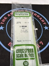 Evergreen Scale. Polystyrene. 14" 271 I-Beam. .060" (4)