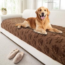 Waterproof Couch Cover for Dogs Washable,Fuzzy Pet Couch 35 95 1pc Brown
