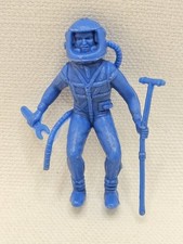 Vtg 1960's MPC Plastic Toy Astronaut Figure Space Engineer Blue.
