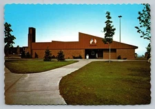 Vintage Canusa Hall Lake Superior State College Food Service Postcard