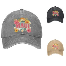 Maui Tropical Flowers Dad Hat Hawaii Vintage Baseball Cap