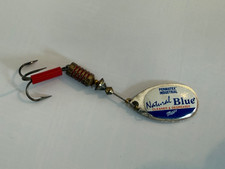 Leurre de pêche vintage PERMATEX industriel bleu naturel romotionnel MEPPS AGLIA !