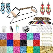 DIY Bead Loom Set with Beads, Trays, and Needles for Art Projects