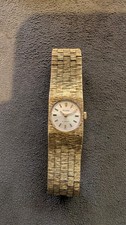 Vintage 1970s Ladies Accurist 21 Jewels Cocktail Watch - Bark Effect - Serviced