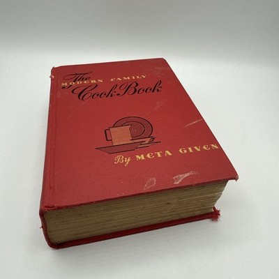 Vintage The Modern Family Cook Book Meta Given 1943 1st Edition Hardcover