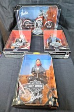 Harley Davidson Barbie Lot of 4- NIB Mattel Yr 98/99 Motorcycle Ken and Girls