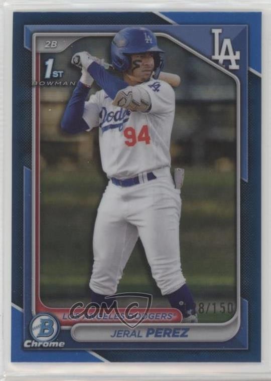 2024 Bowman Chrome Prospects Blue Refractor /150 Jeral Perez #BCP-158