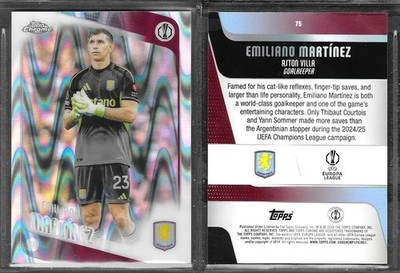 Topps Chrome UCC Flagship 2026 #75 Emiliano Martinez Aston Villa Raywave