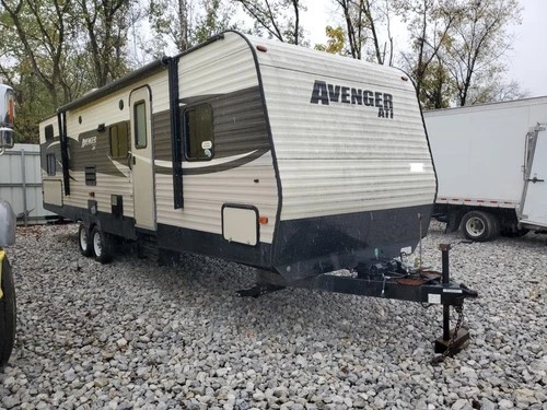 2017 FOREST RIVER DOUBLE BUNK BEDS HOUSE SLIDE OUT AVENGER CAMPER ATI 27DBS used