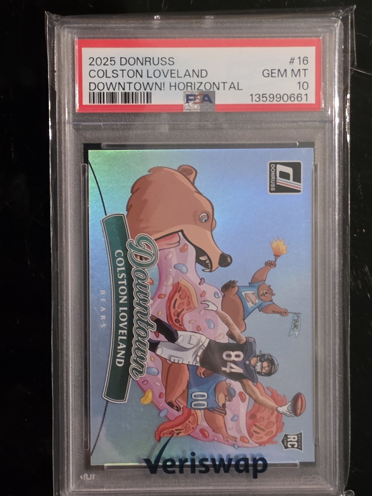 Panini 2025 Donruss Colston Loveland RC Horizontal Downtown! #16 PSA 10