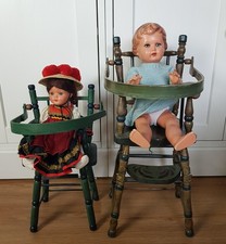 Altes Puppen Set davon 1 original Schidkröt Nr. 40 Ursel je mit Stuhl handbemalt