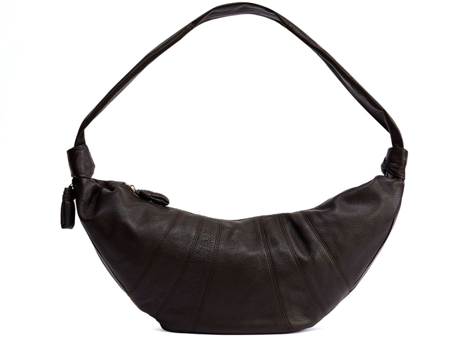 LEMAIRE Croissant Large Dark Brown Leather Crossbody Bag New & Authentic