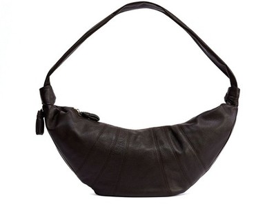 LEMAIRE Croissant Large Dark Brown Leather Crossbody Bag New & Authentic