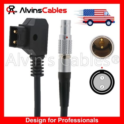 Power Cable for Teradek Bolt SmallHD-702 Monitor Vaxis 1000 D-Tap to 2 Pin Male