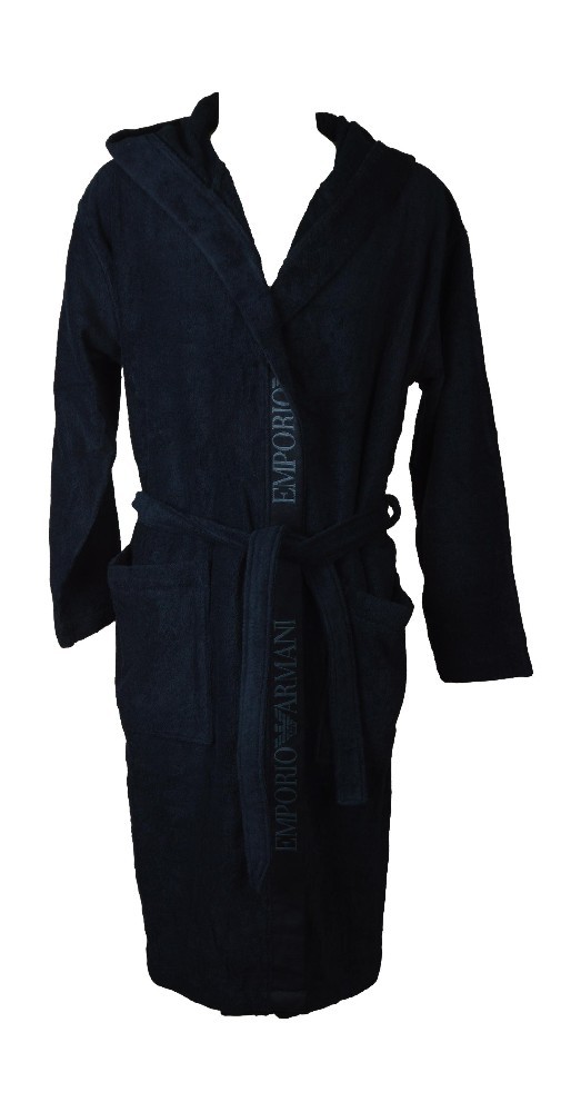 EMPORIO ARMANI Bademantel aus gekreuztem Baumwollfrottee mit Kapuze Artikel EM0 32990₽
