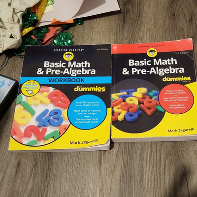 Basic Math & Pre-Algebra For Dummies Workbook 2nd Ed PB Mark Zegarelli