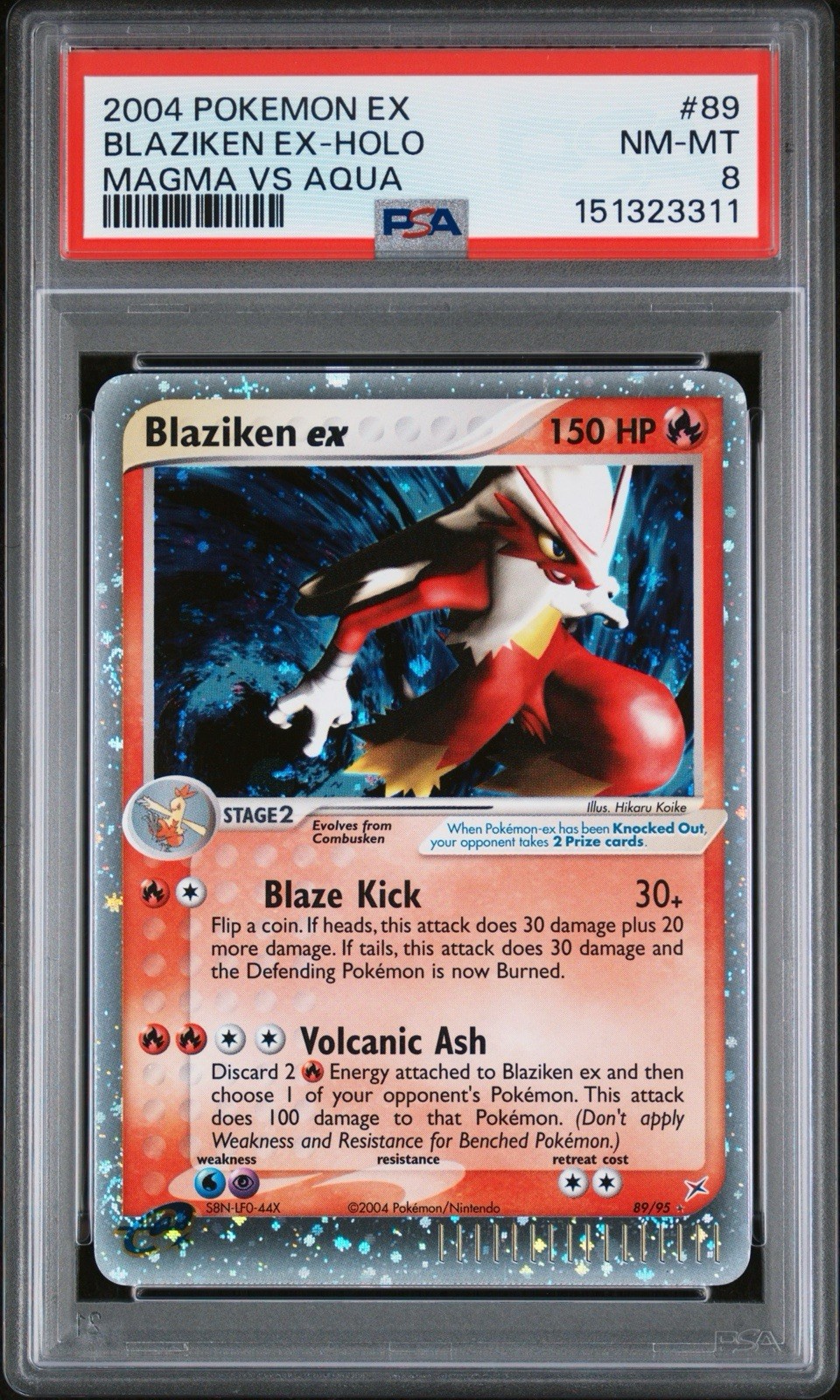 Blaziken Ex Holo #89 PSA 8 - 2004 Pokemon Ex Team Magma Vs Team Aqua