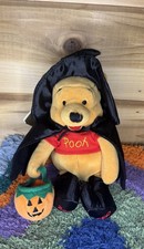 Disney Store Halloween Mini Bean Bag Witch Winnie The Pooh 9" Stuffed Animal NWT