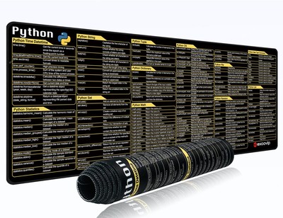 excovip Python Commands Shortcuts Mouse Pad -80x30x0.2 cm Extended Large Chea...