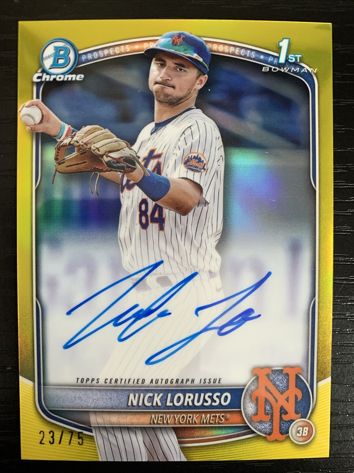 2025 Bowman Chrome - Nick LoRusso 1st Bowman Auto True Yellow /75 #CPA-NL