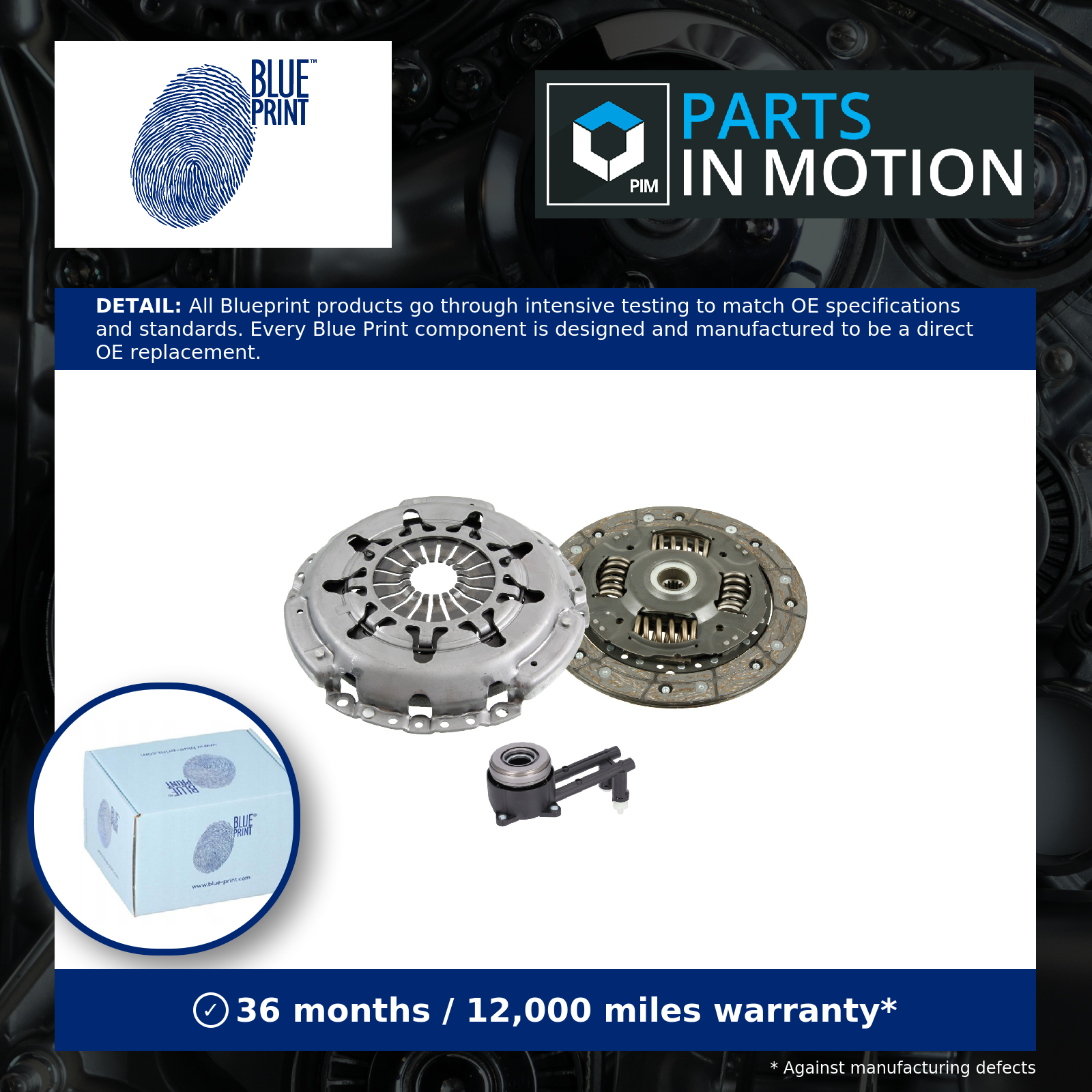 BLUE PRINT ADF123049 Clutch kit Compatible with FORD Fiesta Mk5 Hatchback JH1, JD1, JH3, JD3 3S617540AAS1 3S617540AA 3S617540AB - Image 3