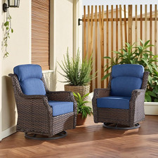 Outdoor Swivel Rocker Chair with 6" Thick Cushions