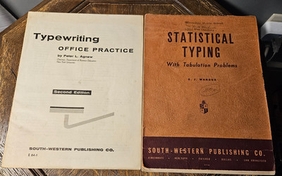 Lot of 2 Statistical Typing Practice Manual & Typewriting Office Practice
