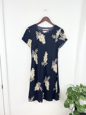 Vtg 90s Jessica Howard Blue Floral Shift Dress Women’s 6 Small Y2K 