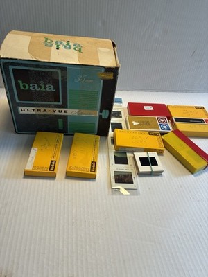 Vintage Baia Ultra-Vue Automatic 35mm Slide Viewer + Box & Vintage 1960s/70s