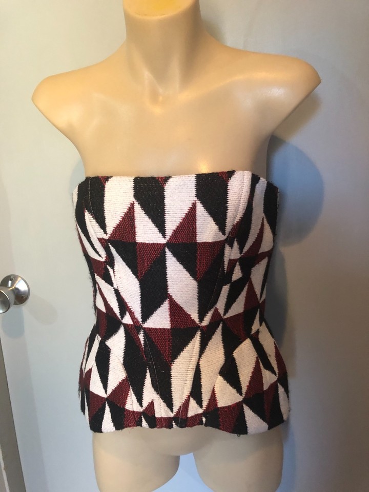 SASS & BIDE Strapless Boned Corset Top Size 6 / XS