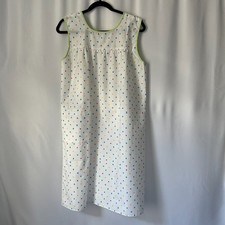 Vintage 70s Cotton House Dress Prairie Modest Cottagecore Apron L Granny Garden
