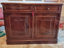 Credenza in stile classico anni ’70 – Legno e impiallacciatura – 2 ante + 2 cass