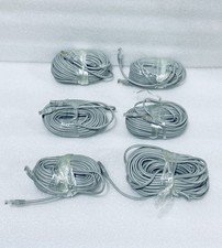 lot Of 6 - Approx. 55 Ft POE IP Ethernet Cables For Security Cameras, Gray