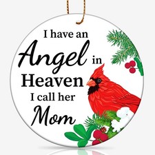 Christmas Memorial Tree Ornament Decorations, Remembrance of Loss Mom Mother ...