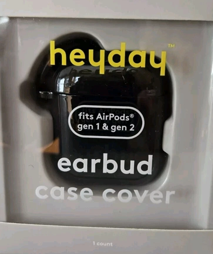 Heyday Apple AirPods Gen 1 y Gen 2 Estuche Rígido con Clip Negro Tort NUEVO Foto 2 de 2