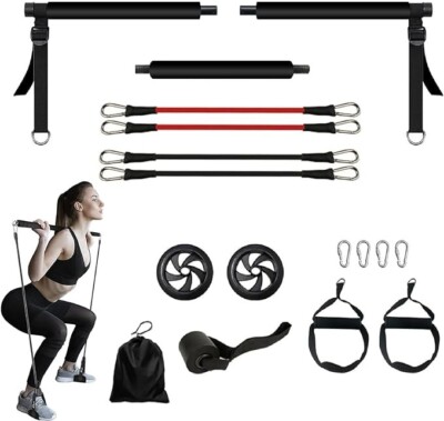 Portable Pilates Bar Kit with Resistance Bands for Men and Women - CLEARANCE