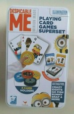 Despicable Me  3 Decks of Playing Cards open container tin